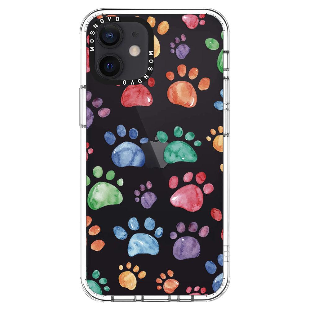 Colorful Paw Phone Case - iPhone 12 Case - MOSNOVO
