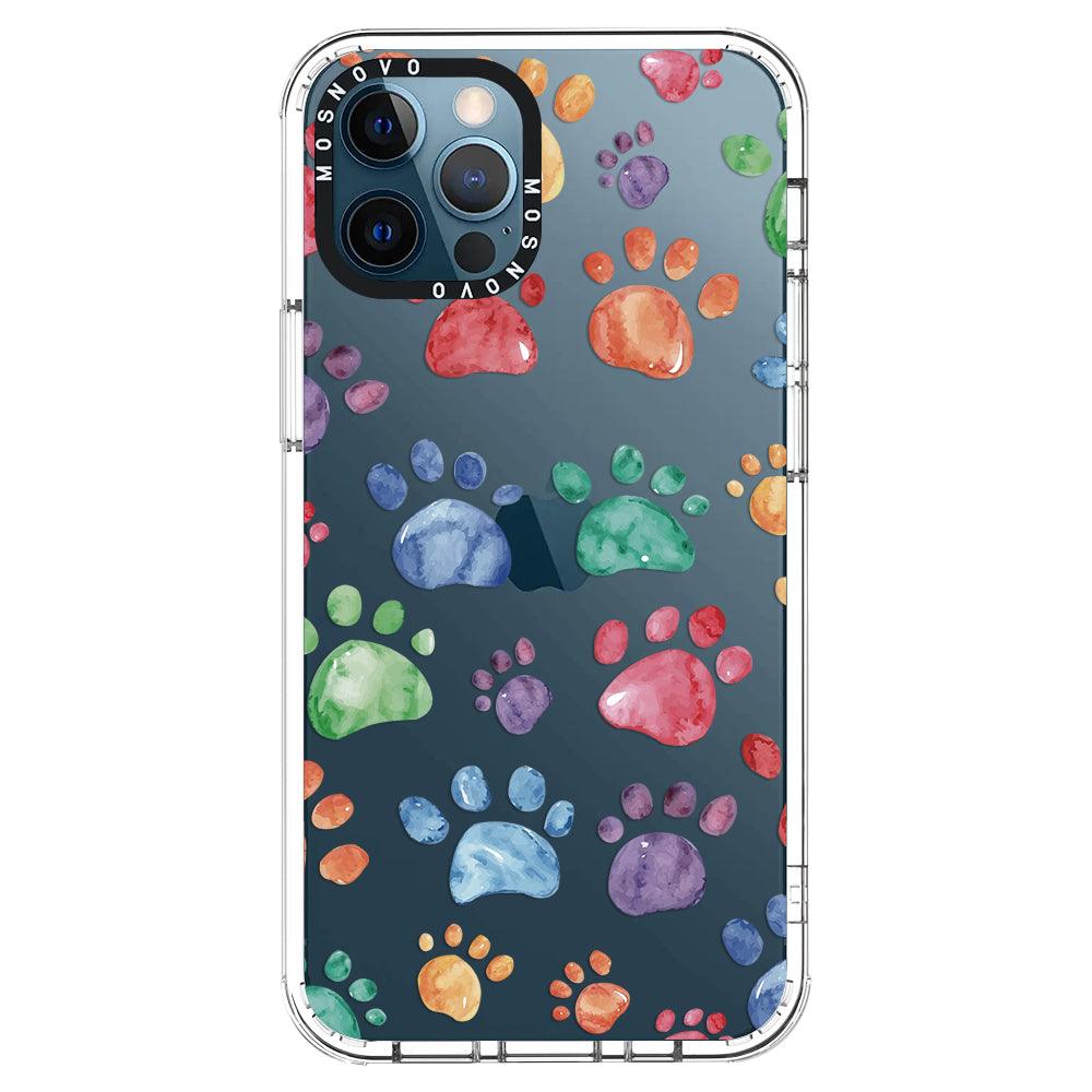 Colorful Paw Phone Case - iPhone 12 Pro Case - MOSNOVO