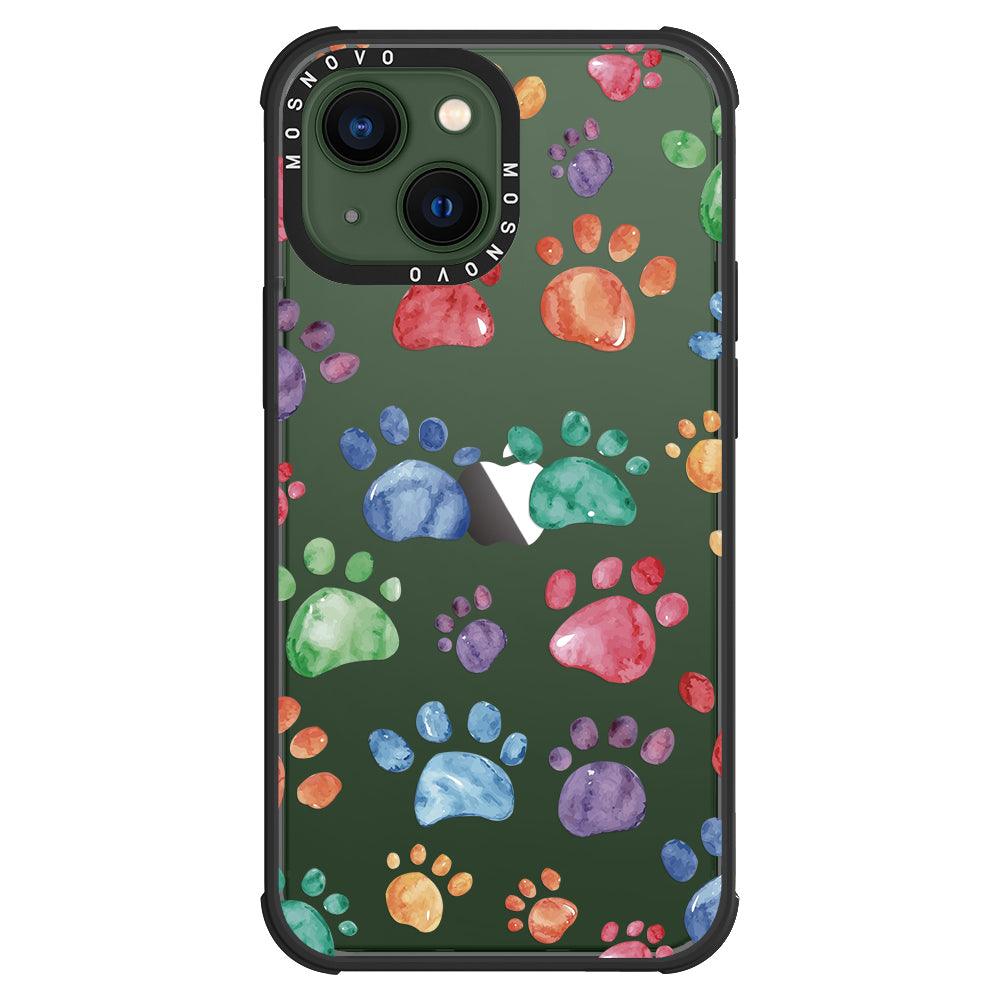 Colorful Paw Phone Case - iPhone 13 Case - MOSNOVO