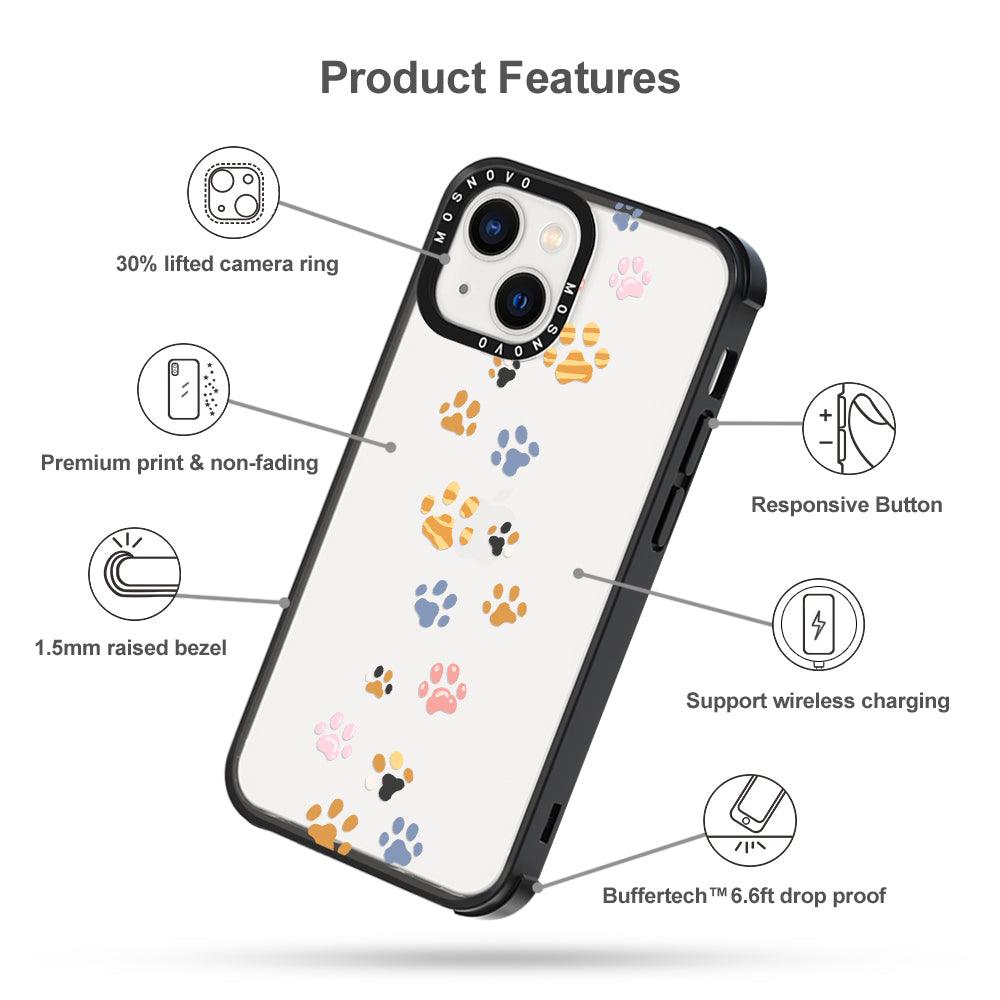 Colorful Paw Phone Case - iPhone 13 Case - MOSNOVO