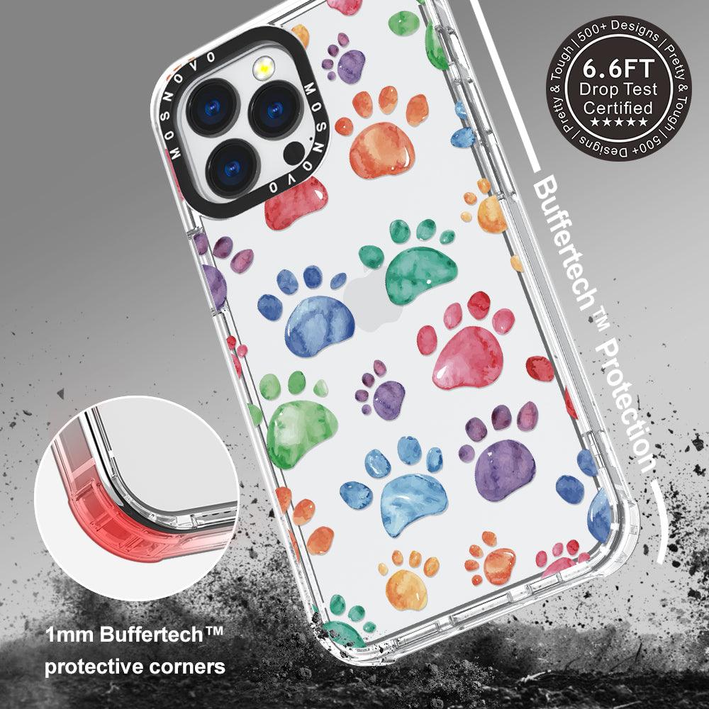 Colorful Paw Phone Case - iPhone 13 Pro Case - MOSNOVO