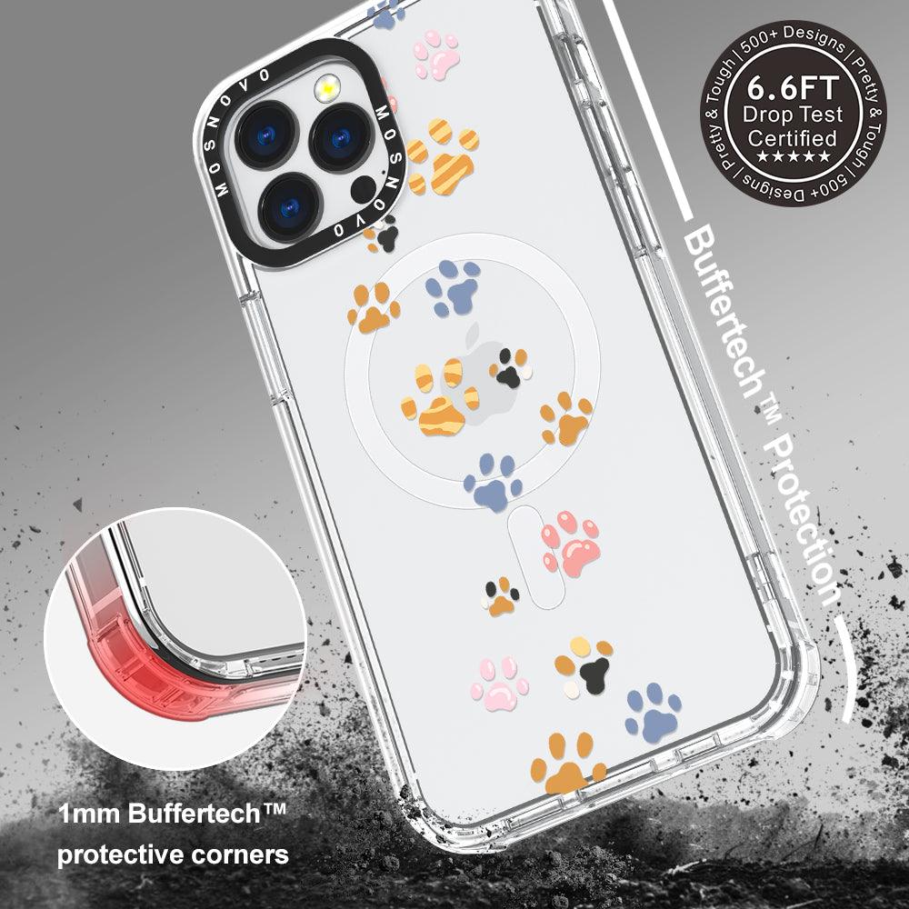 Colorful Paw Phone Case - iPhone 13 Pro Max Case - MOSNOVO