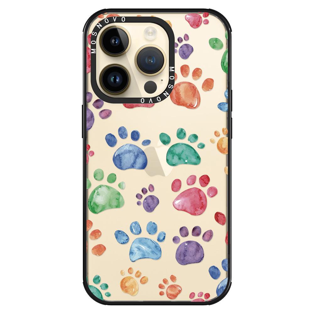 Colorful Paw Phone Case - iPhone 14 Pro Case - MOSNOVO