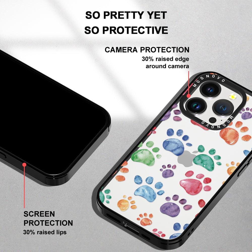 Colorful Paw Phone Case - iPhone 14 Pro Case - MOSNOVO