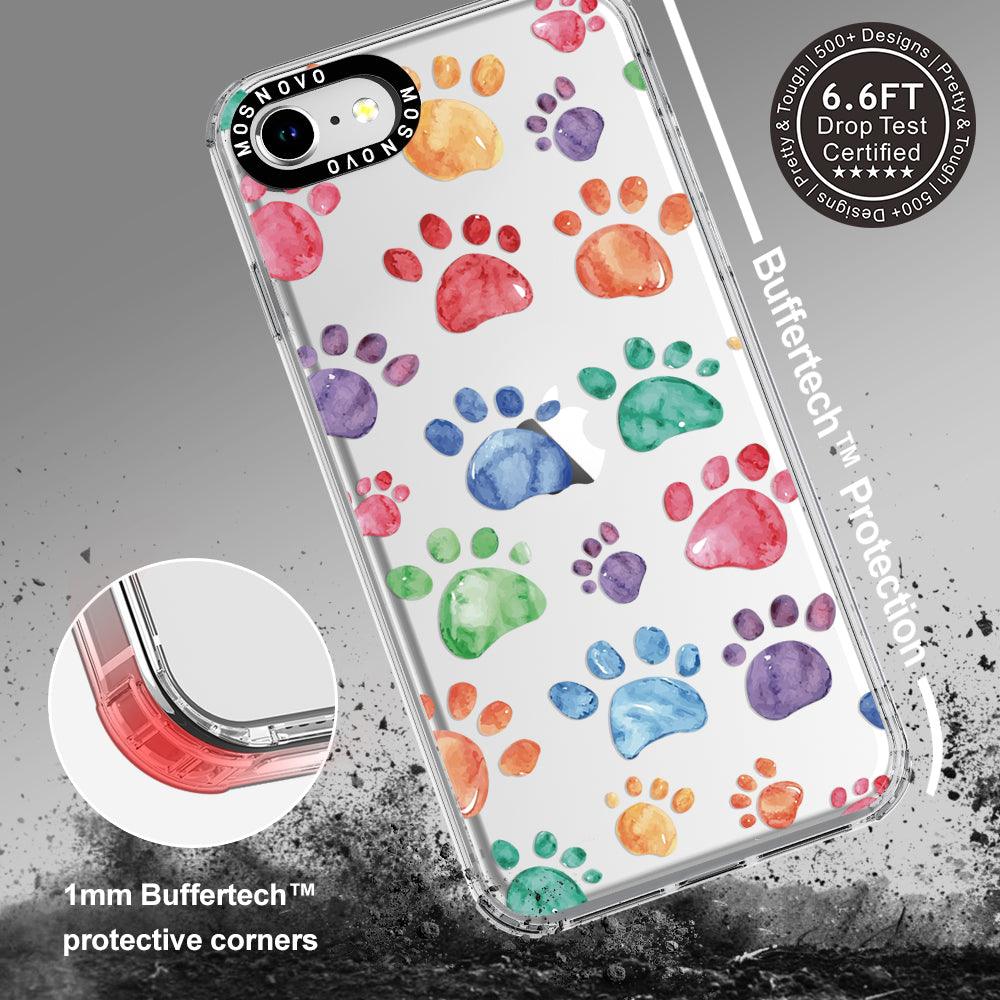 Colorful Paw Phone Case - iPhone 8 Case - MOSNOVO