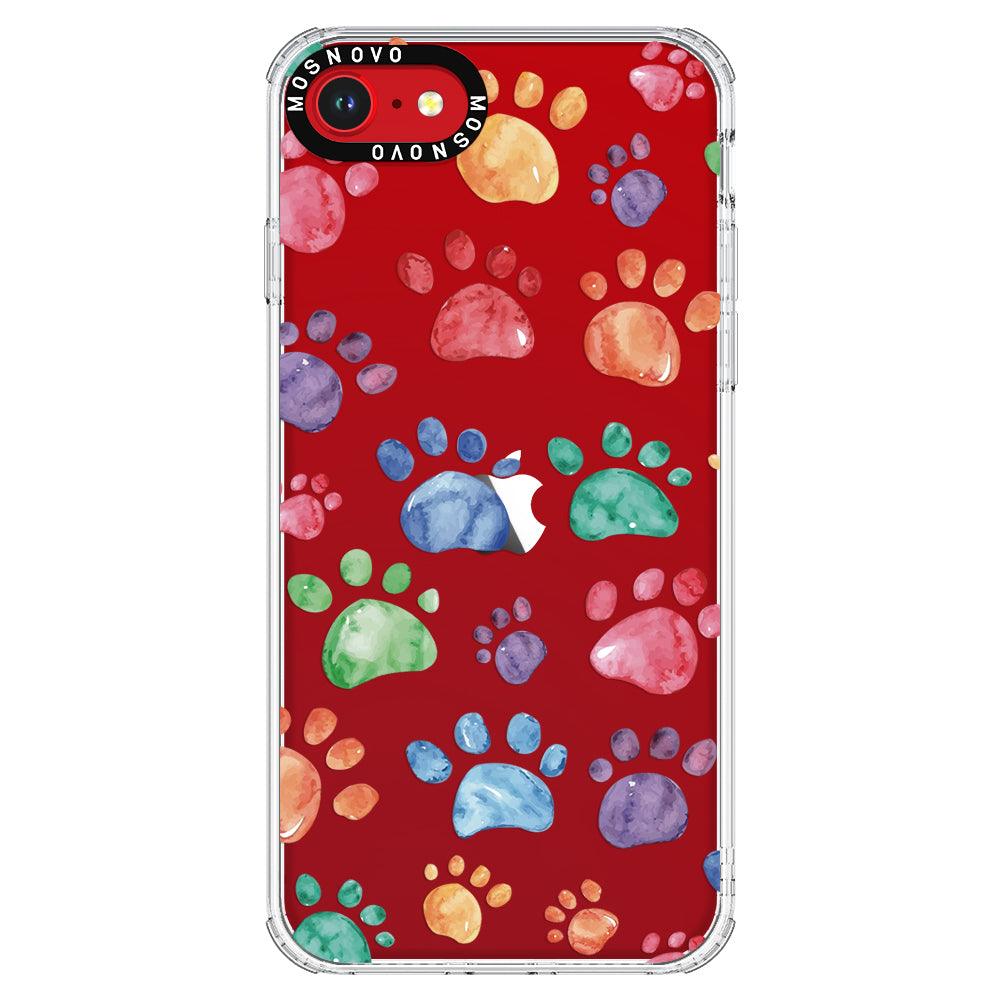 Colorful Paw Phone Case - iPhone SE 2020 Case - MOSNOVO