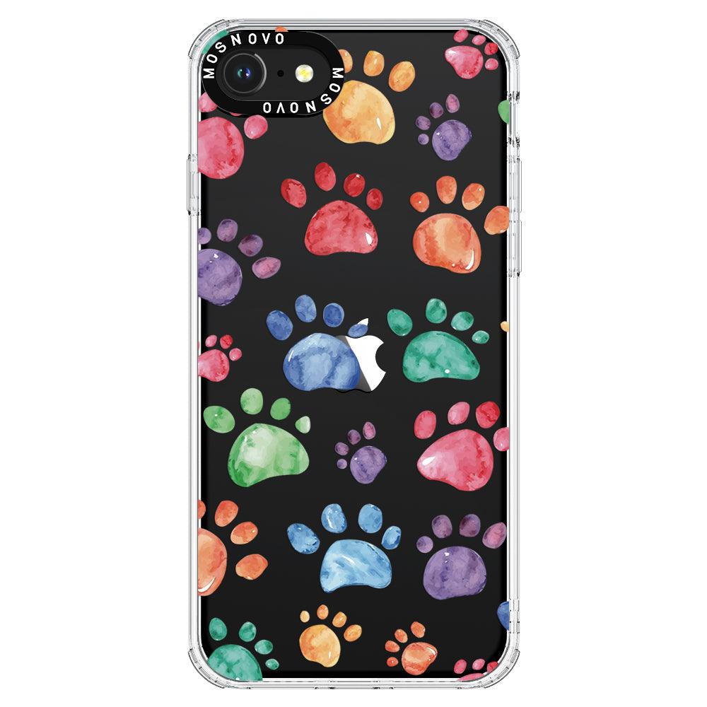 Colorful Paw Phone Case - iPhone SE 2020 Case - MOSNOVO
