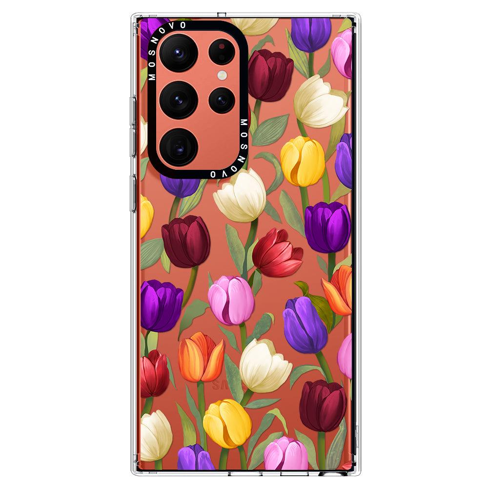 Colorful Tulips Phone Case - Samsung Galaxy S22 Ultra Case - MOSNOVO