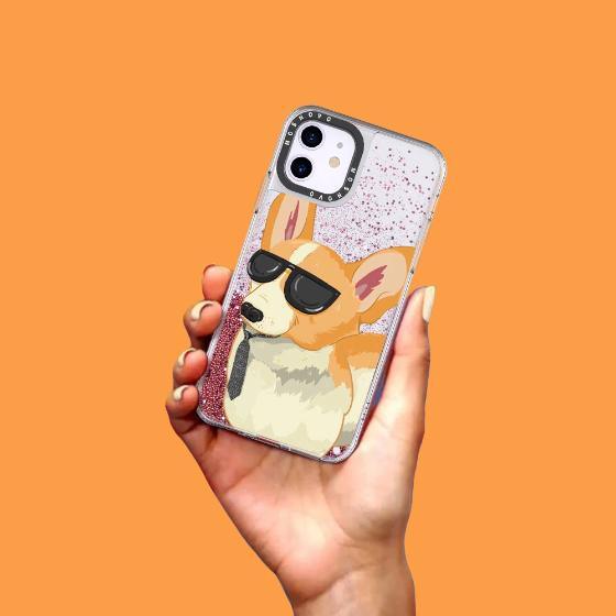 Cool Corgi Glitter Phone Case - iPhone 11 Case - MOSNOVO