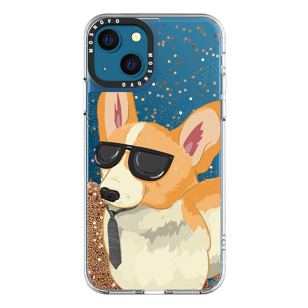 Cool Corgi Glitter Phone Case - iPhone 13 Case - MOSNOVO