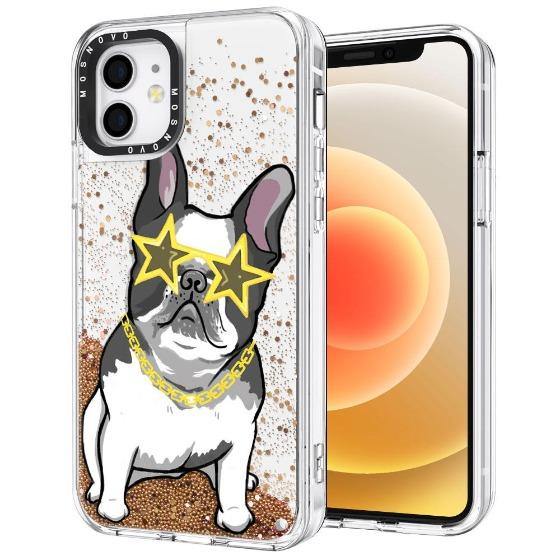 Cool French Bulldog Glitter Phone Case - iPhone 12 Case - MOSNOVO