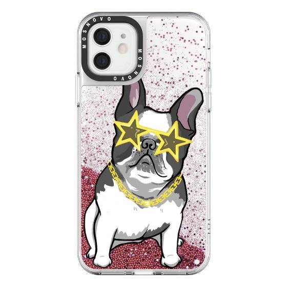 Cool French Bulldog Glitter Phone Case - iPhone 12 Mini Case - MOSNOVO