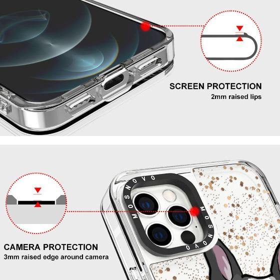 Cool French Bulldog Glitter Phone Case - iPhone 12 Pro Case - MOSNOVO