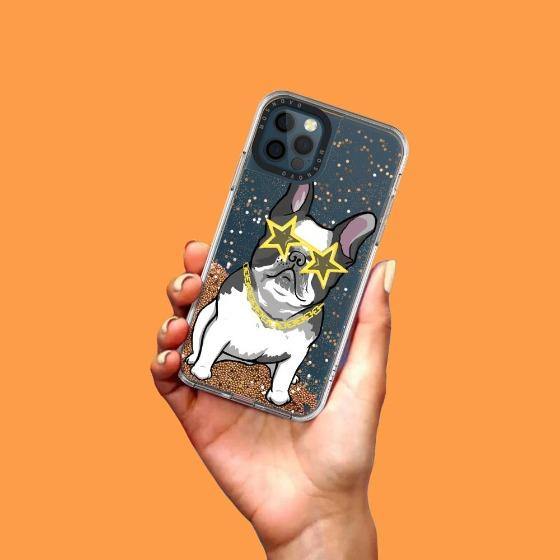 Cool French Bulldog Glitter Phone Case - iPhone 12 Pro Max Case - MOSNOVO
