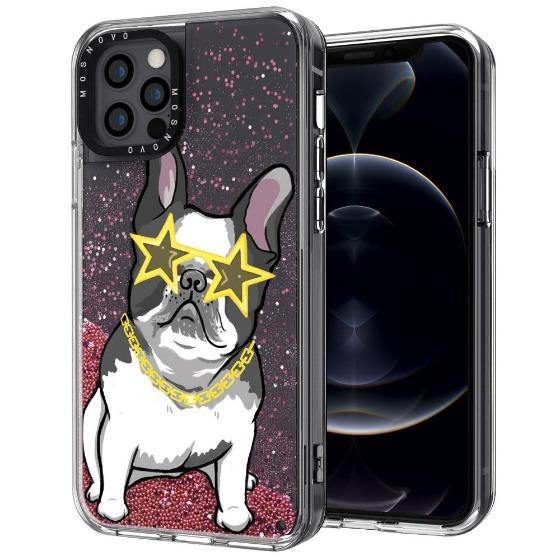 Cool French Bulldog Glitter Phone Case - iPhone 12 Pro Max Case - MOSNOVO