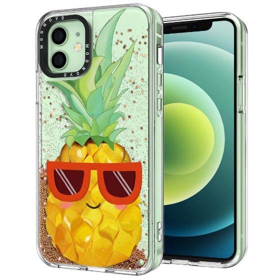Cool Pineapple Glitter Phone Case - iPhone 12 Case - MOSNOVO