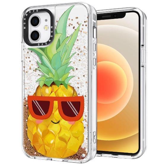 Cool Pineapple Glitter Phone Case - iPhone 12 Case - MOSNOVO