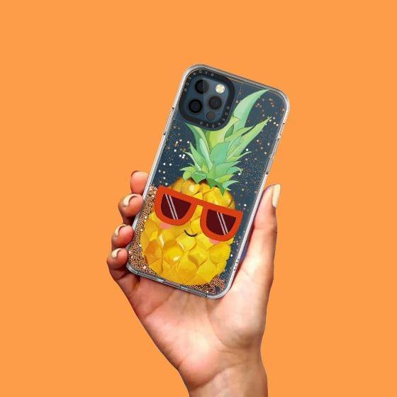 Cool Pineapple Glitter Phone Case - iPhone 12 Pro Max Case - MOSNOVO