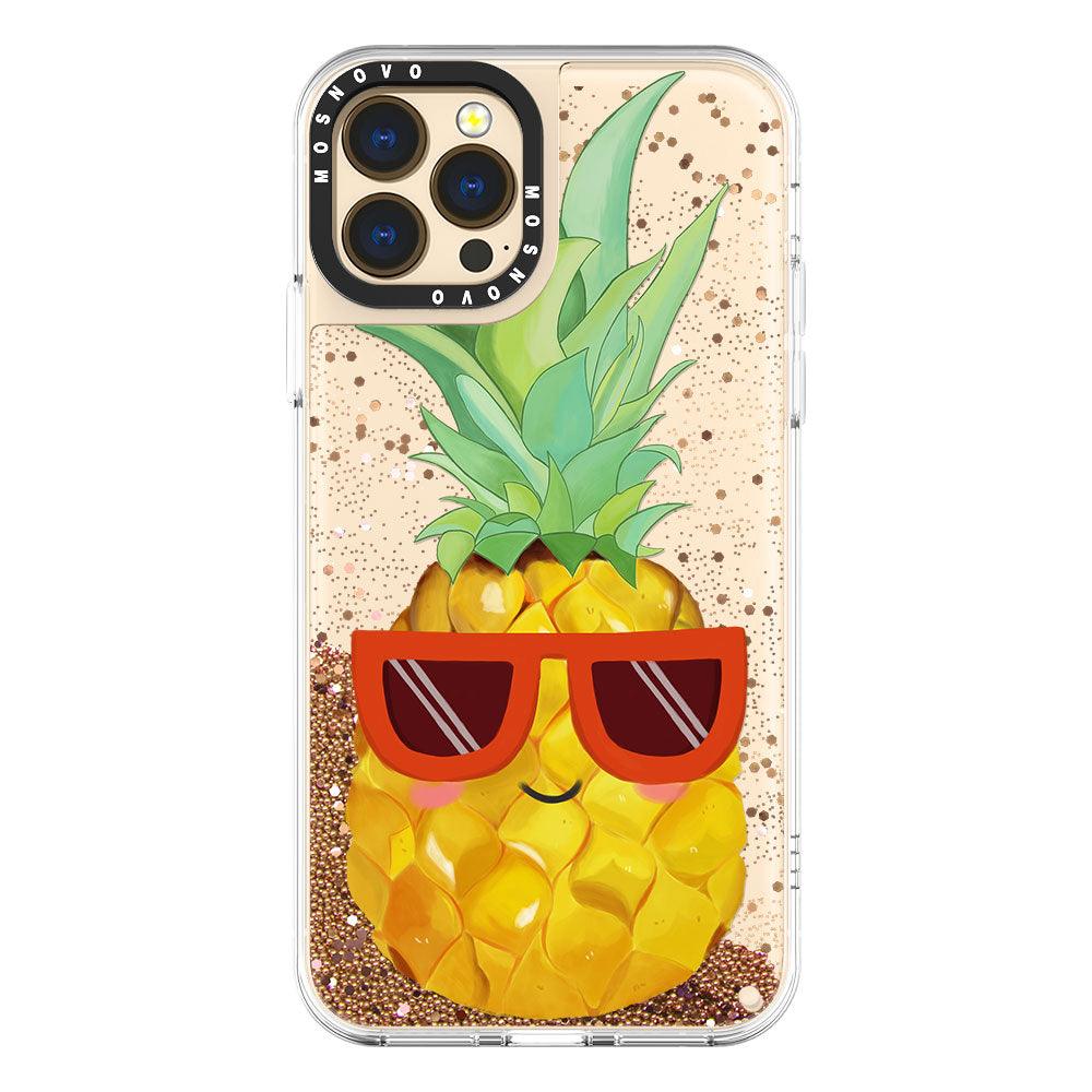 Cool Pineapple Glitter Phone Case - iPhone 13 Pro Max Case - MOSNOVO