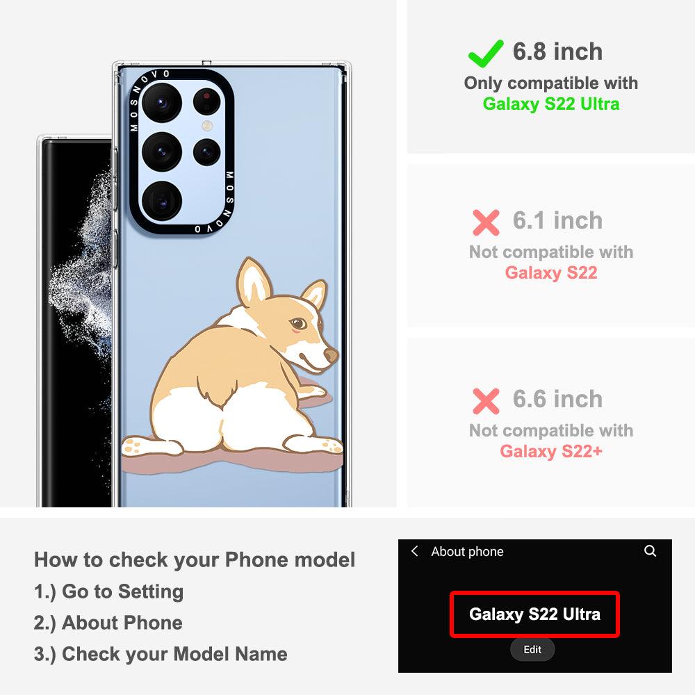 Corgi Butt Phone Case - Samsung Galaxy S22 Ultra Case - MOSNOVO