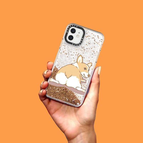 Corgi Dog Glitter Phone Case - iPhone 12 Case - MOSNOVO