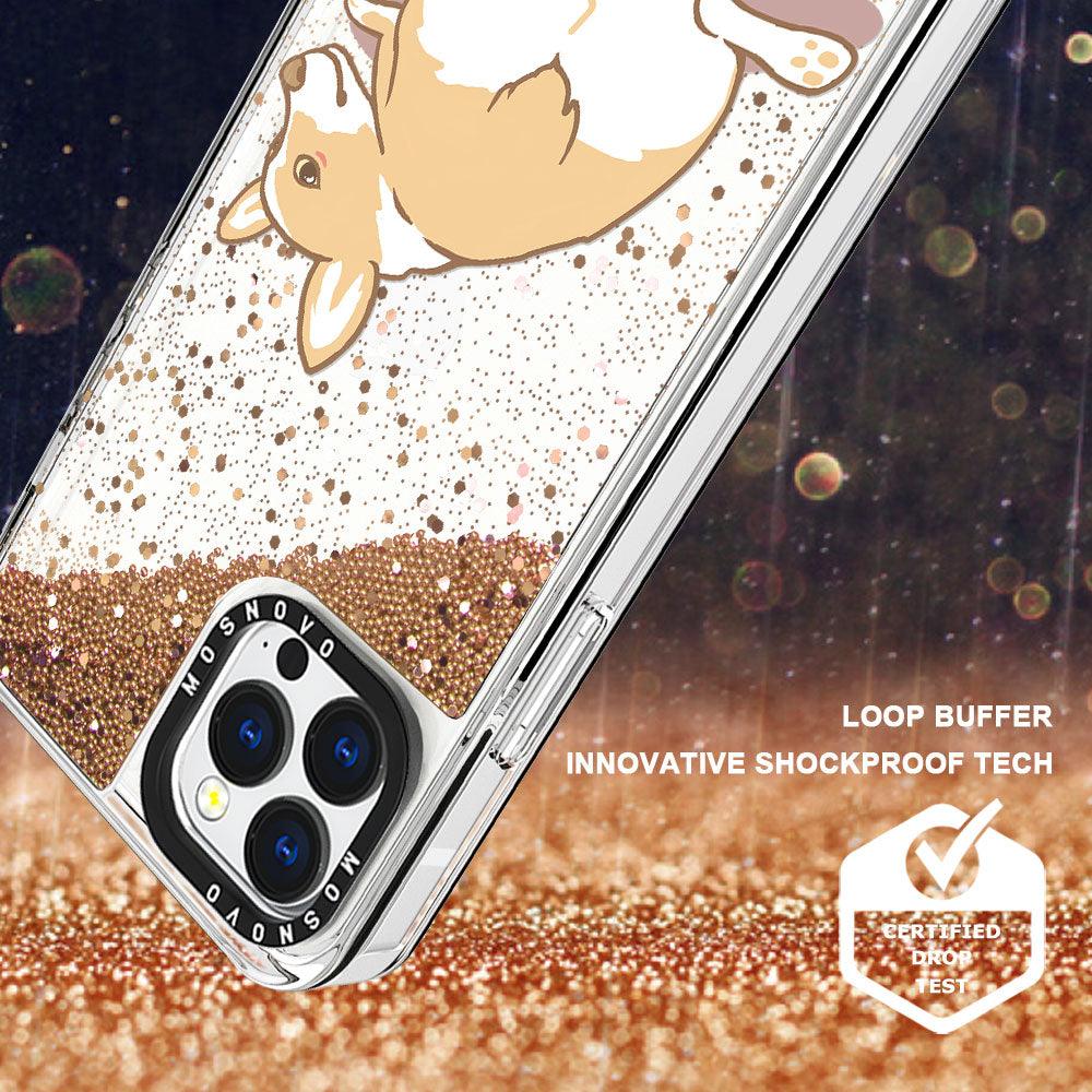 Corgi Dog Glitter Phone Case - iPhone 13 Pro Max Case - MOSNOVO
