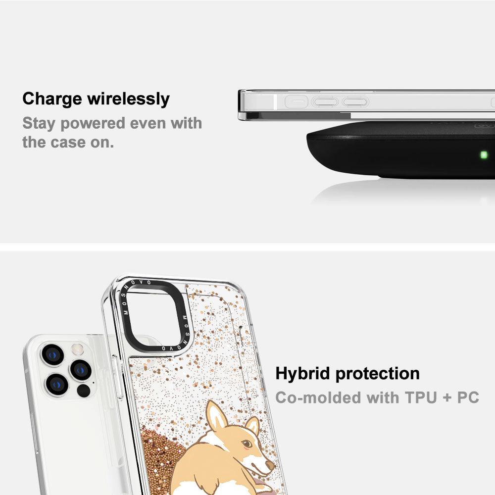 Corgi Dog Glitter Phone Case - iPhone 13 Pro Max Case - MOSNOVO