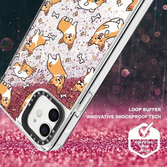 Corgi Glitter Phone Case - iPhone 12 Mini Case - MOSNOVO