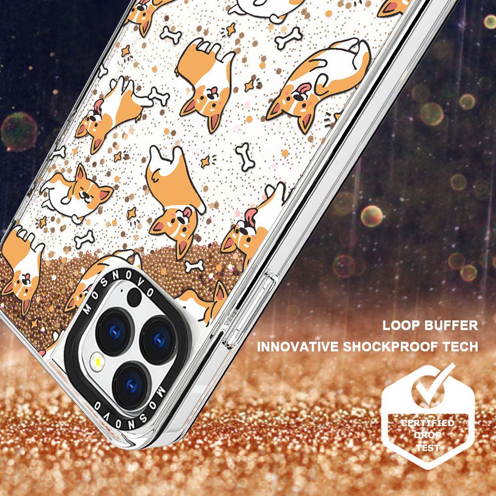 Corgi Glitter Phone Case - iPhone 13 Pro Case - MOSNOVO