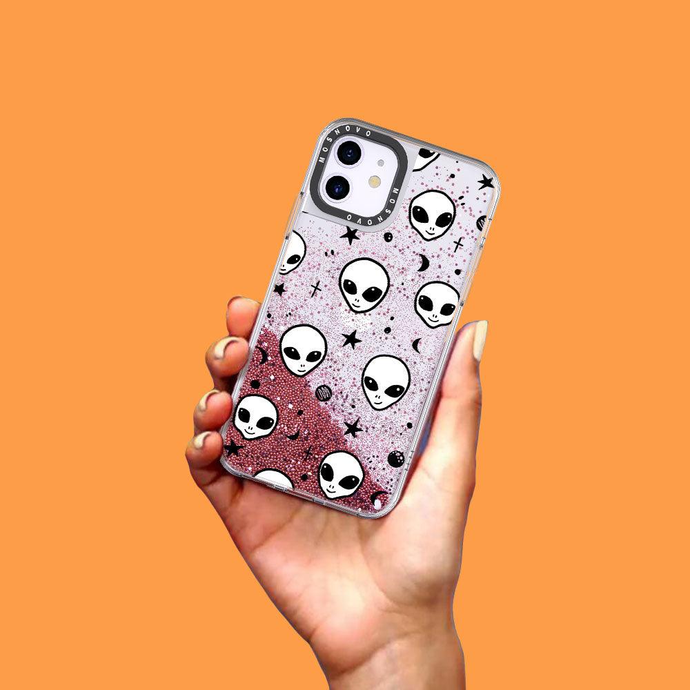 Cute Alien Glitter Phone Case - iPhone 11 Case - MOSNOVO