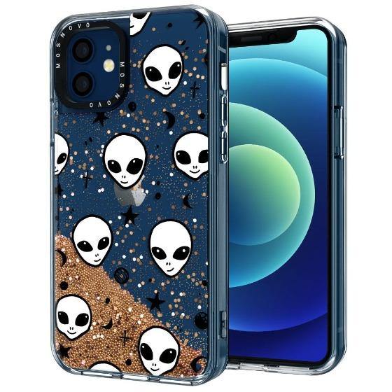 Cute Alien Glitter Phone Case - iPhone 12 Mini Case - MOSNOVO