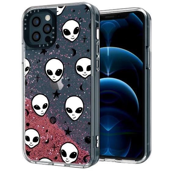 Cute Alien Glitter Phone Case - iPhone 12 Pro Max Case - MOSNOVO