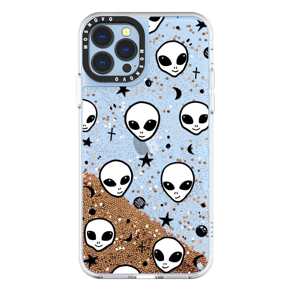 Cute Alien Glitter Phone Case - iPhone 13 Pro Max Case - MOSNOVO