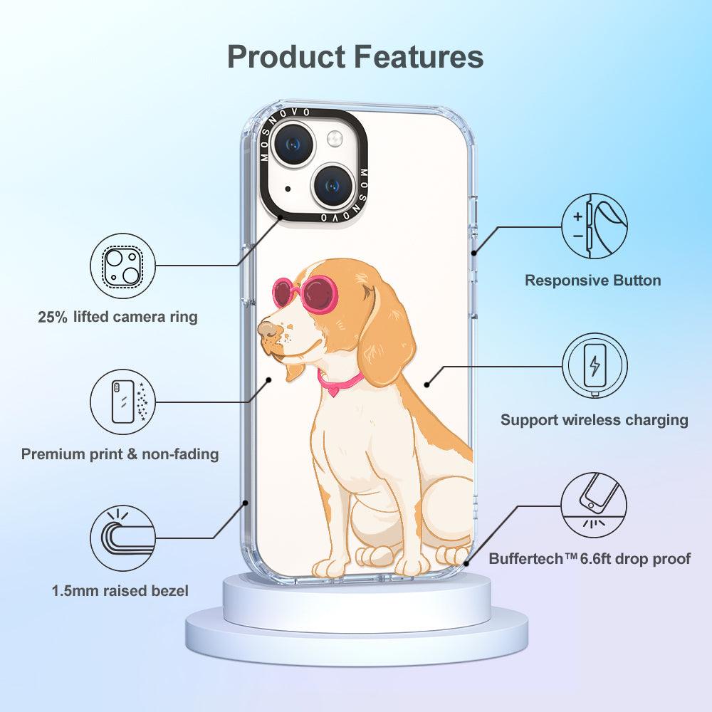 Cute Beagle Phone Case - iPhone 14 Plus Case - MOSNOVO