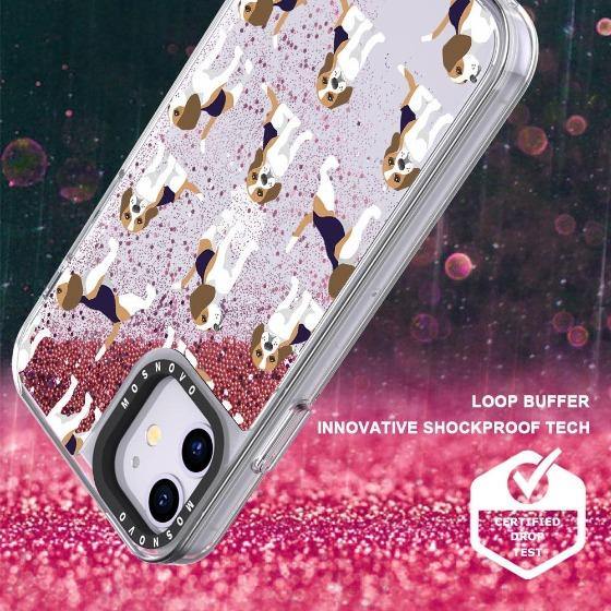 Cute Beagles Glitter Phone Case - iPhone 11 Case - MOSNOVO
