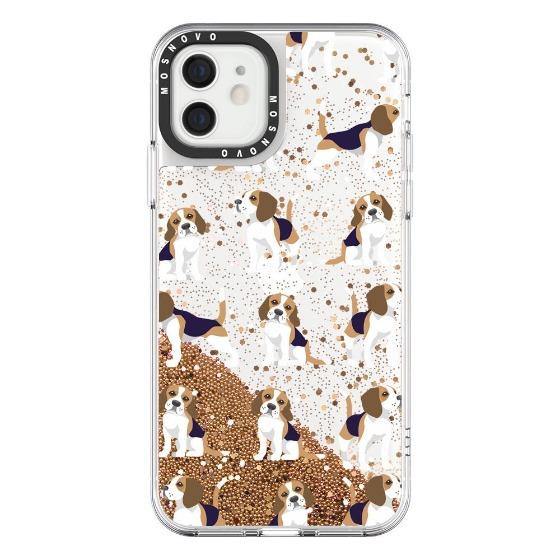 Cute Beagles Glitter Phone Case - iPhone 12 Case - MOSNOVO