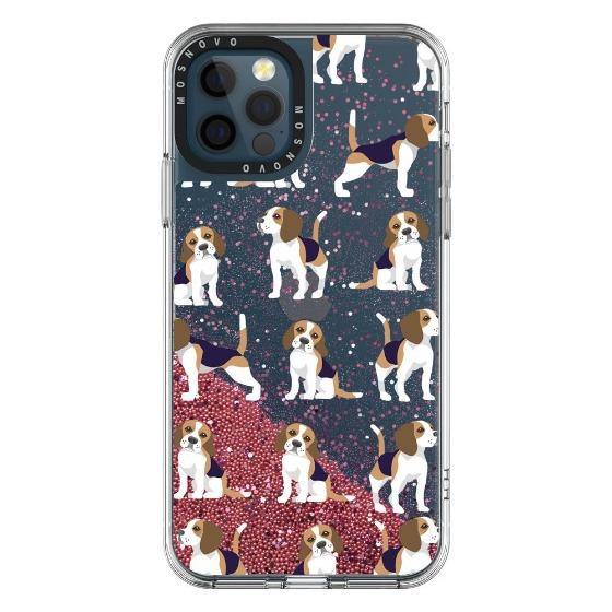 Cute Beagles Glitter Phone Case - iPhone 12 Pro Max Case - MOSNOVO