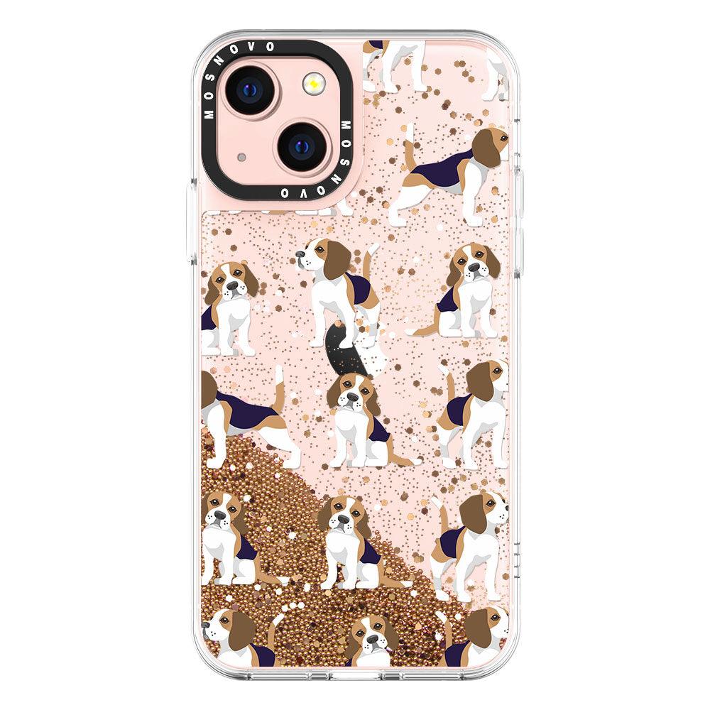 Cute Beagles Glitter Phone Case - iPhone 13 Case - MOSNOVO