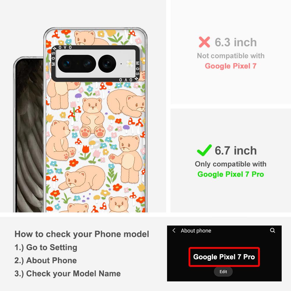 Cute Bear Phone Case - Google Pixel 7 Pro Case - MOSNOVO