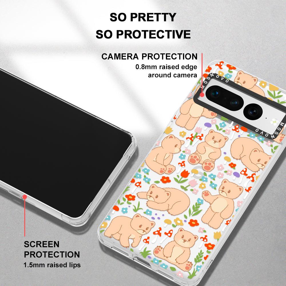 Cute Bear Phone Case - Google Pixel 7 Pro Case - MOSNOVO