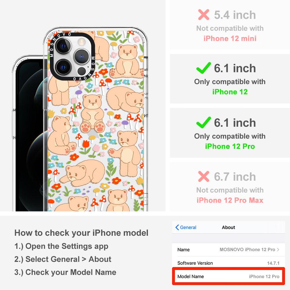 Cute Bear Phone Case - iPhone 12 Pro Case - MOSNOVO