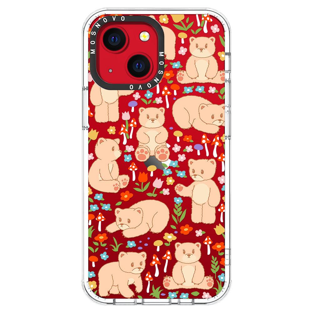 Cute Bear Phone Case - iPhone 13 Mini Case - MOSNOVO