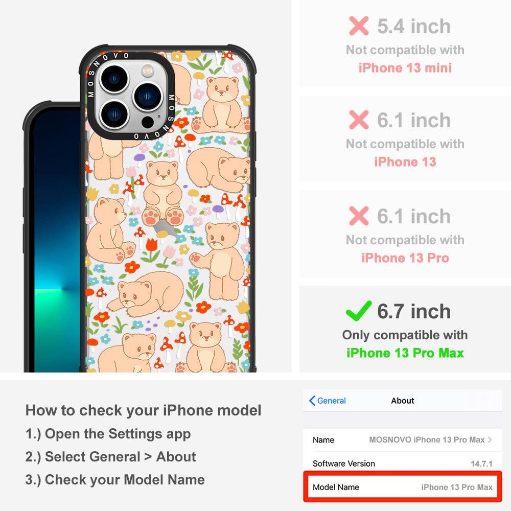 Cute Bear Phone Case - iPhone 13 Pro Max Case - MOSNOVO