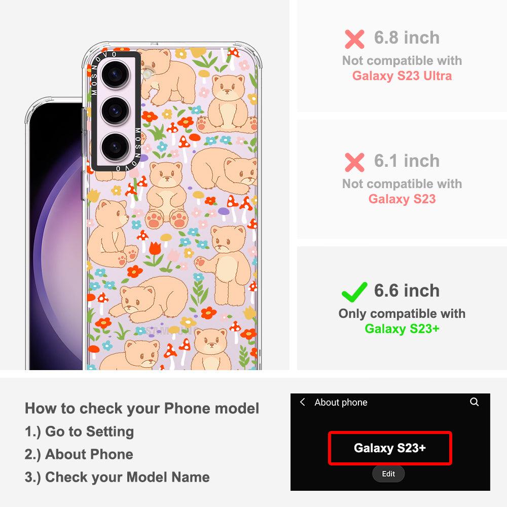 Cute Bear Phone Case - Samsung Galaxy S23 Plus Case - MOSNOVO