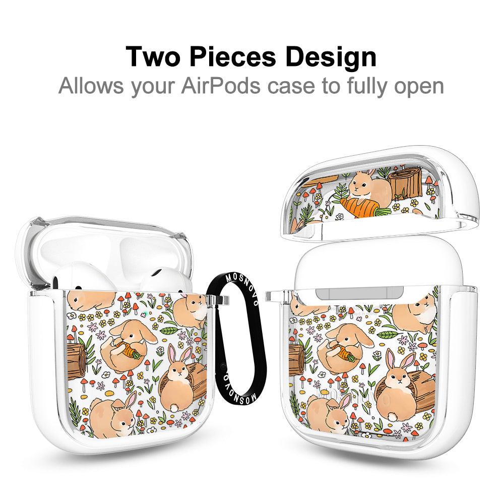 Cute Bunny Garden AirPods 1/2 Case - MOSNOVO