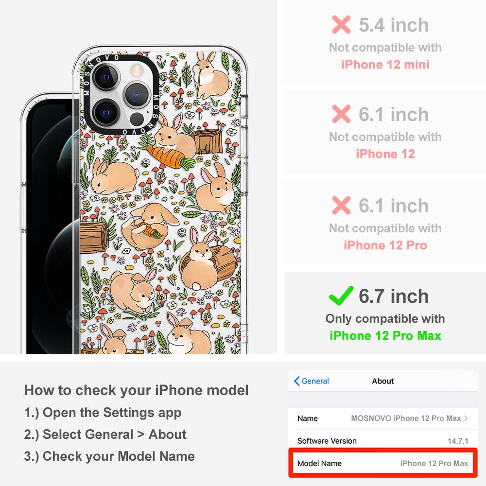 Cute Bunny Garden Phone Case - iPhone 12 Pro Max Case - MOSNOVO