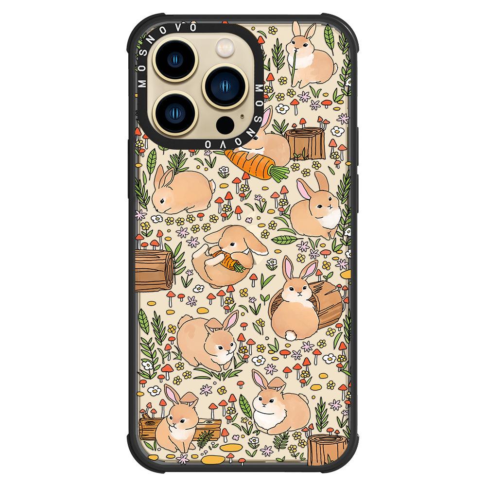 Cute Bunny Garden Phone Case - iPhone 13 Pro Case - MOSNOVO