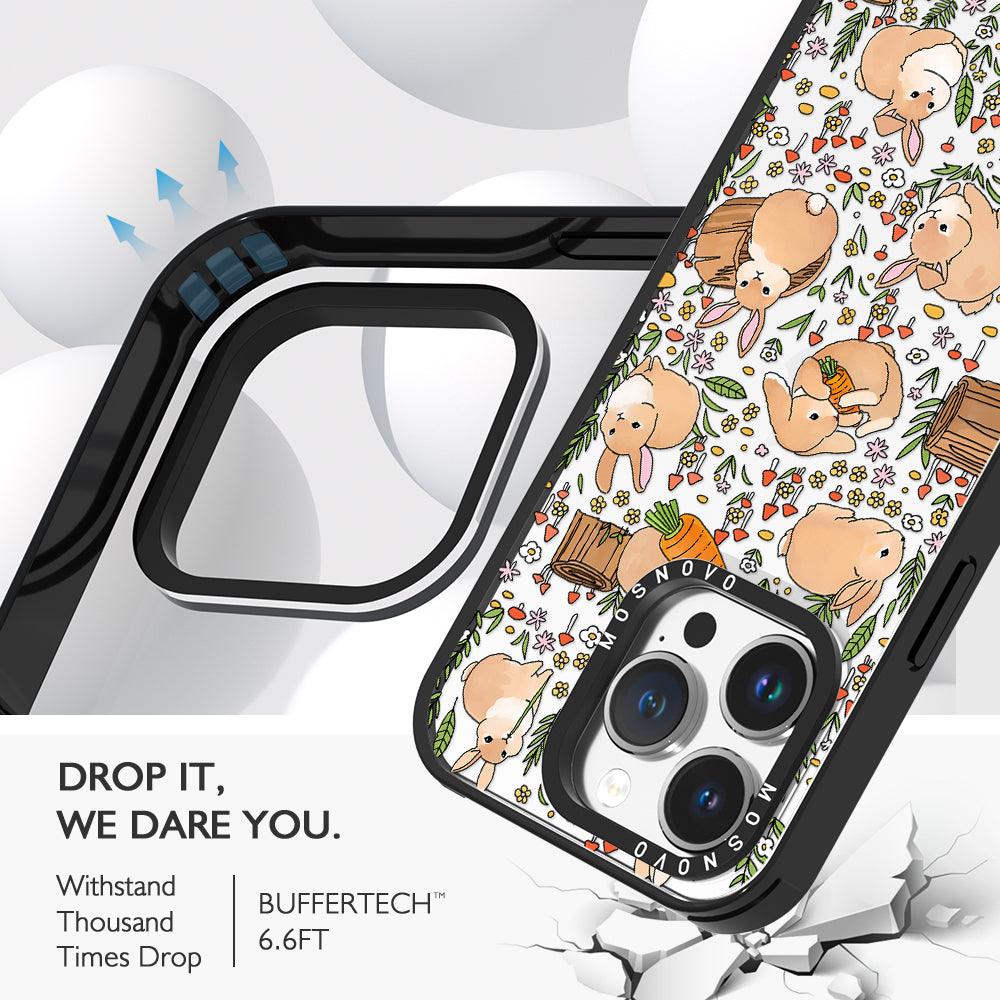 Cute Bunny Garden Phone Case - iPhone 14 Pro Case - MOSNOVO