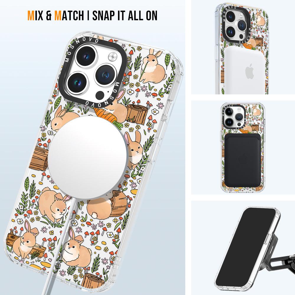 Cute Bunny Garden Phone Case - iPhone 14 Pro Max Case - MOSNOVO