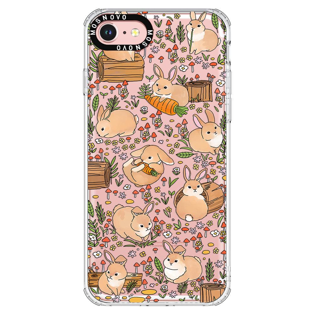 Cute Bunny Garden Phone Case - iPhone 8 Case - MOSNOVO
